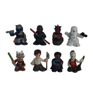 Star Wars Fighter Pods Mini Figure Lot 8pc Ahsoka Darth Maul Jango Fett Lando 1"